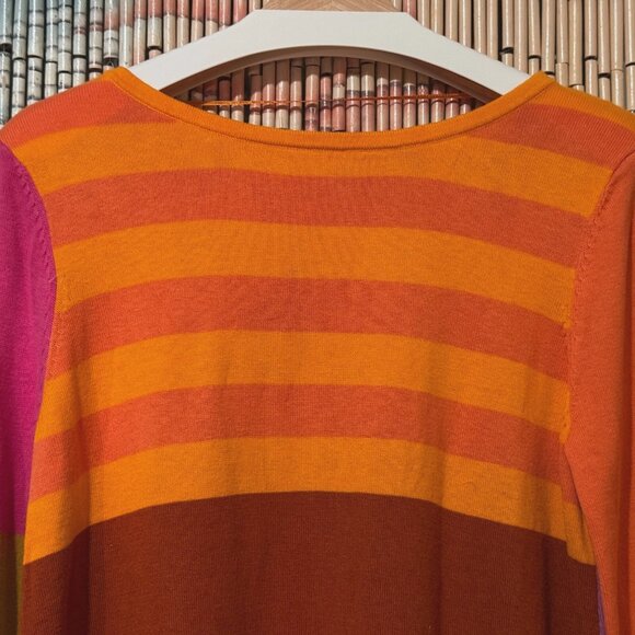 Isaac Mizrahi x Target Color Block Cotton & Rayon Sweater, Multi-Color, XL - Picture 4 of 15